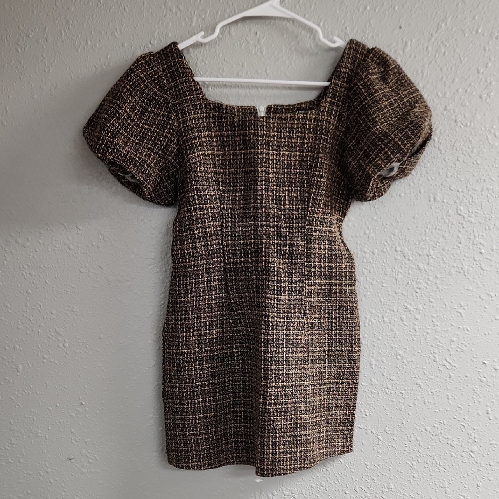 🚨2/$25 or 5/$50🚨SHEIN Brown Tweed Mini Dress